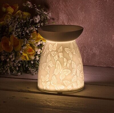 Glow Ceramic Wax/Oil Burner - Butterflies