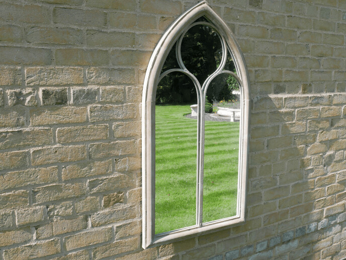 Arched Garden Mirror - Cream