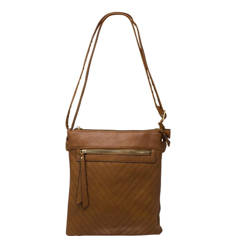 Charlie Cross Body Bag - Tan Brown