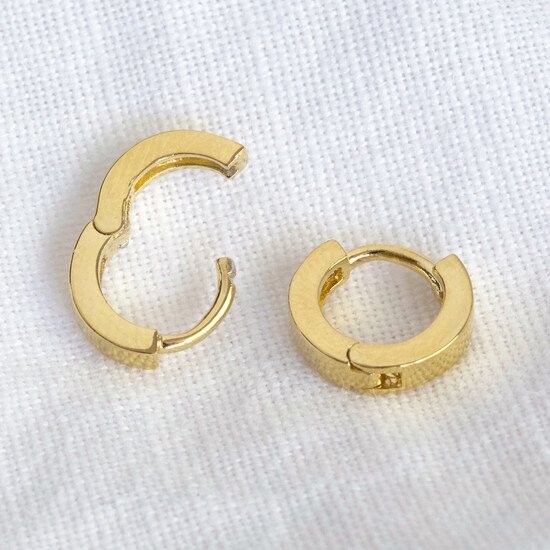 Tiny Huggie Gold Hoops