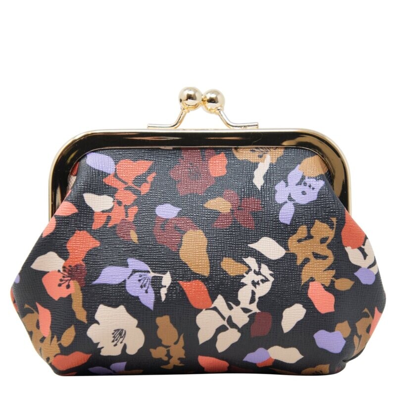 Orla Coin Purse - Dark Blue/Floral