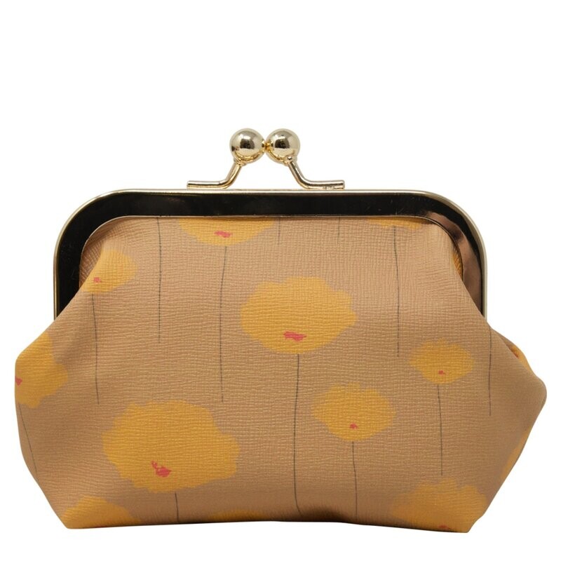 Orla Coin Purse - Beige/Yellow