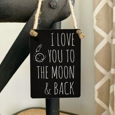 I Love You to Moon and Back Mini Hanger