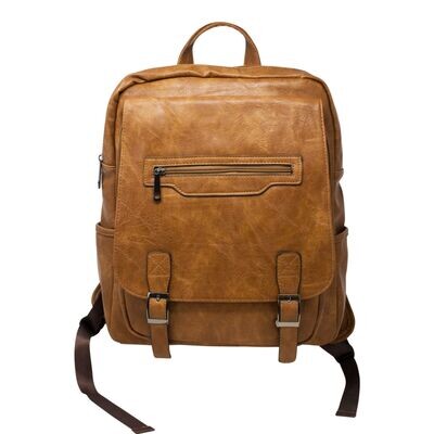 Bernie Padded Laptop Backpack - Tan