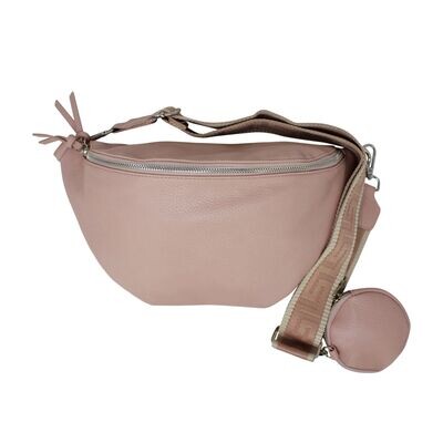 Naomi Sling Bag with patterned strap - Dusky Pink