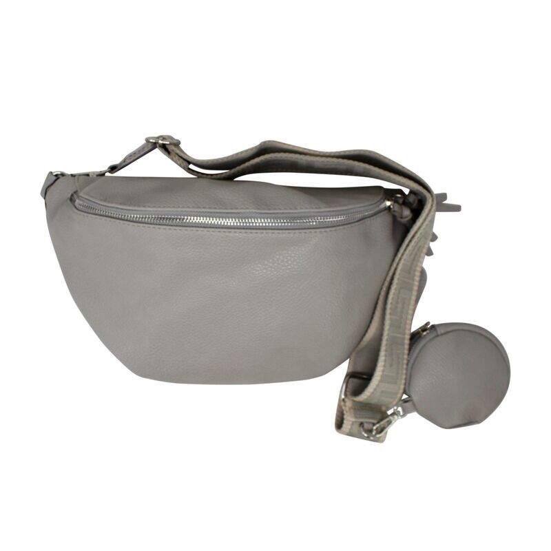 Naomi Sling Bag with patterned strap - Grey