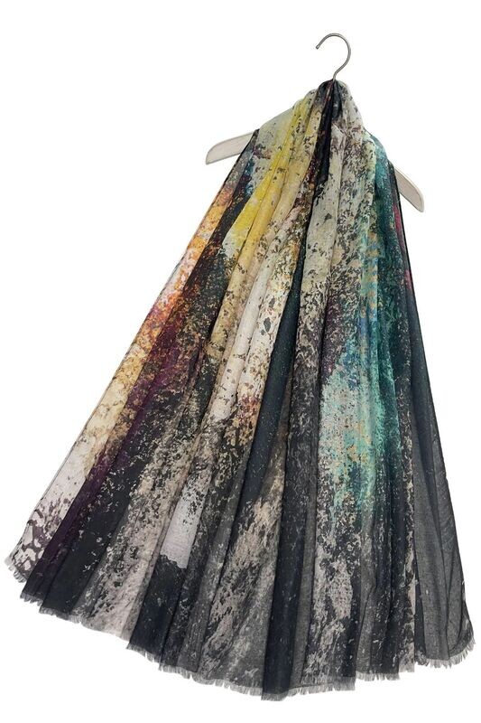 Distressed Graphic Scarf