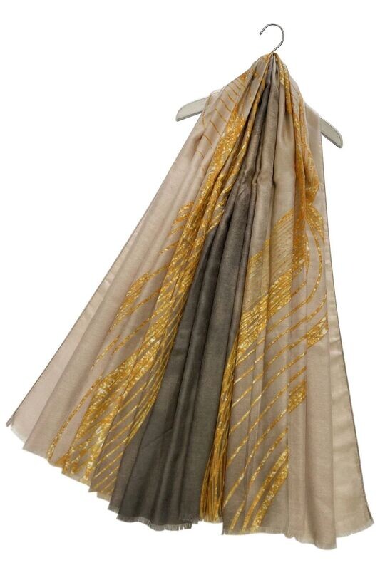 Swirl Ombre Scarf - Beige