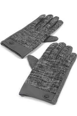Men's Tweed Gloves - Grey