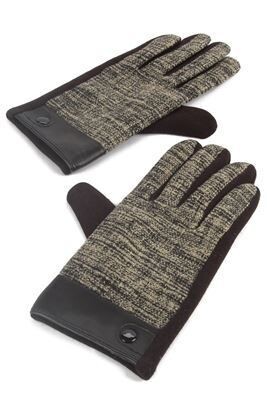 Men's Tweed Gloves - Beige