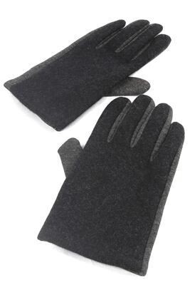 Fur Lined Men's Gloves - Grey