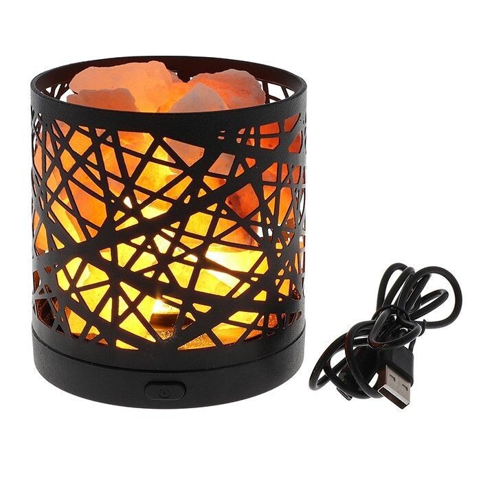 LED Himalayan Salt Lamp - Lines