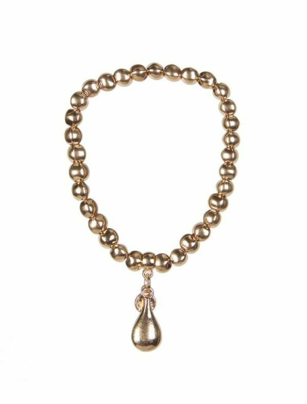 Teardrop Dangle Stretch Bracelet Gold