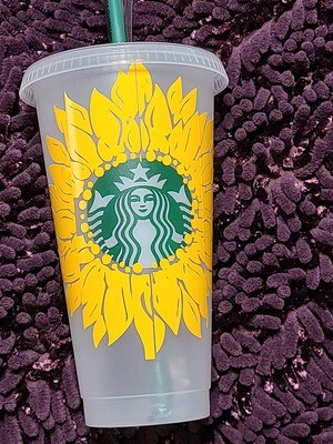 Vaso Starbucks Girasol Personalizado