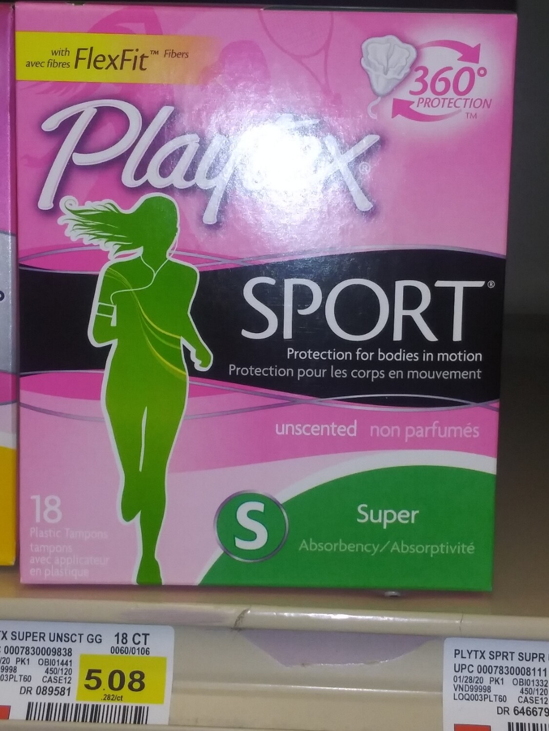 Cash Saver: Playtex Sport Unscented Tampons (Super) 18count