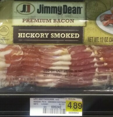 Cash Saver: Jimmy Dean Premium Bacon ( Hickory Smoked)12oz pack