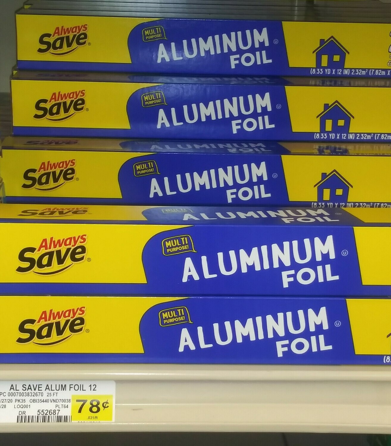 Cash Savers: Always Save Aluminum Foil 25ft