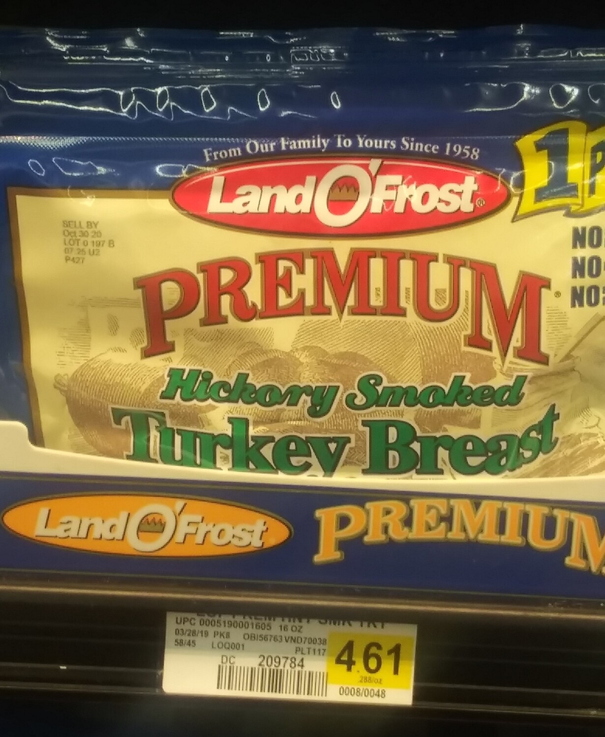 Cash Saver: Land O Frost Premium Hickory Smoked Turkey Breast 1lb (sliced sandwich)