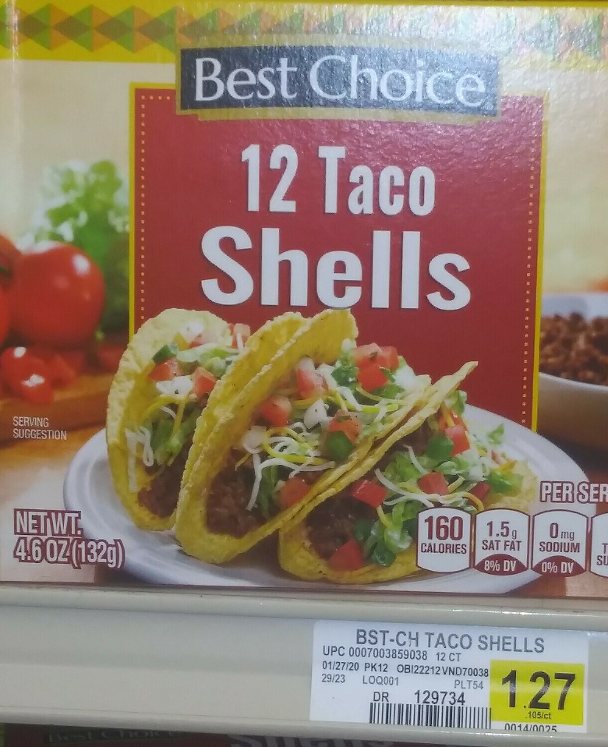 Cash Saver: Best Choice Taco Shells (12)