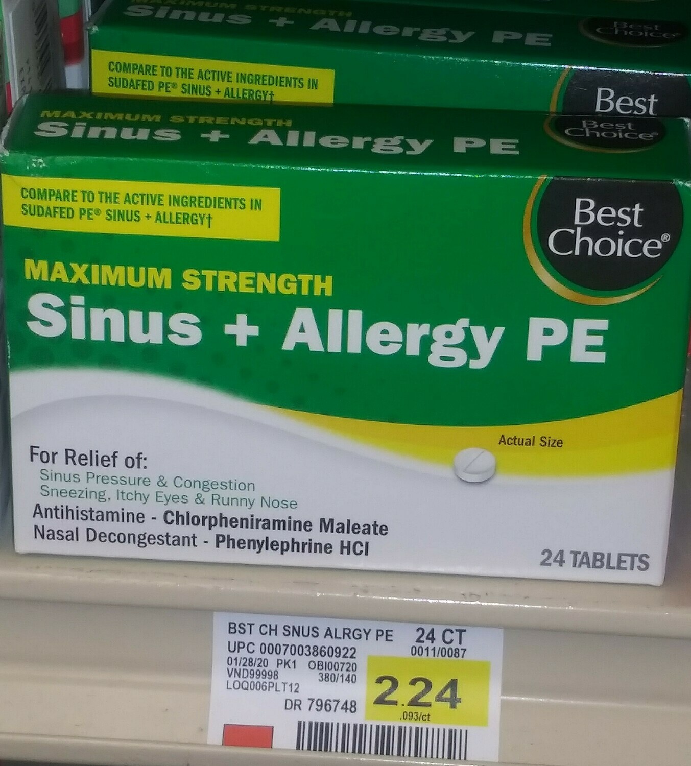 Cash Saver: Best Choice Sinus+Allergy PE 24 tablets