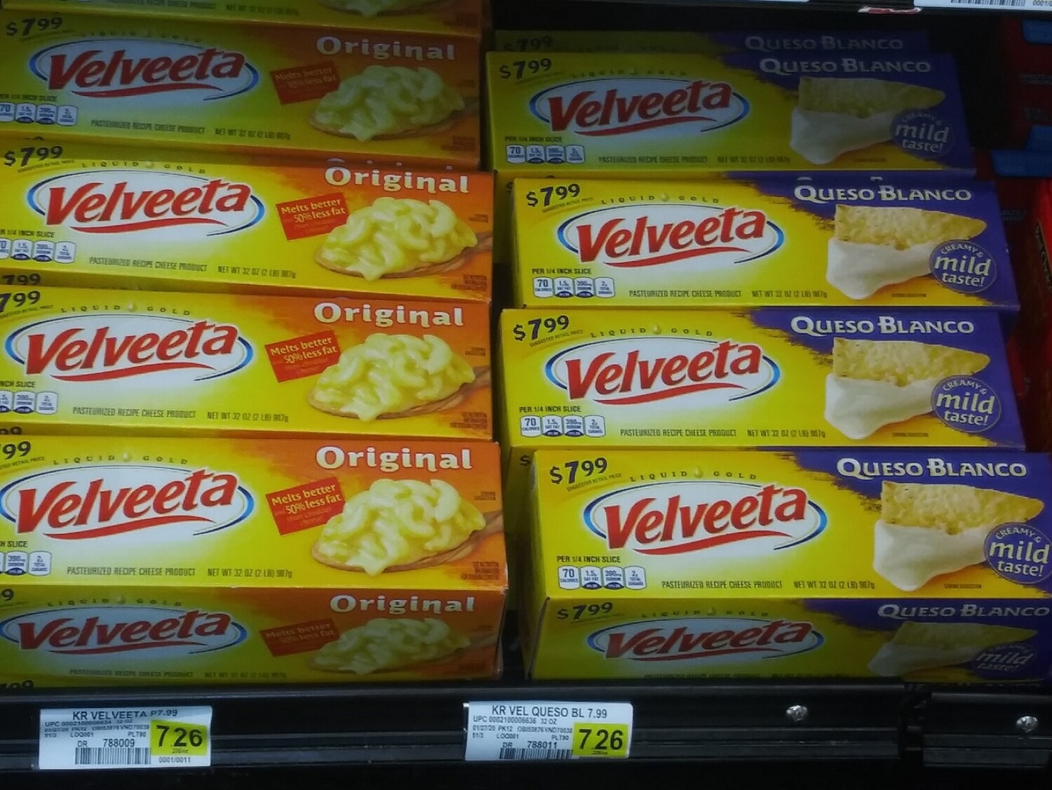 Cash Saver: Velveeta Cheese (Original, Queso Blanco) 32oz