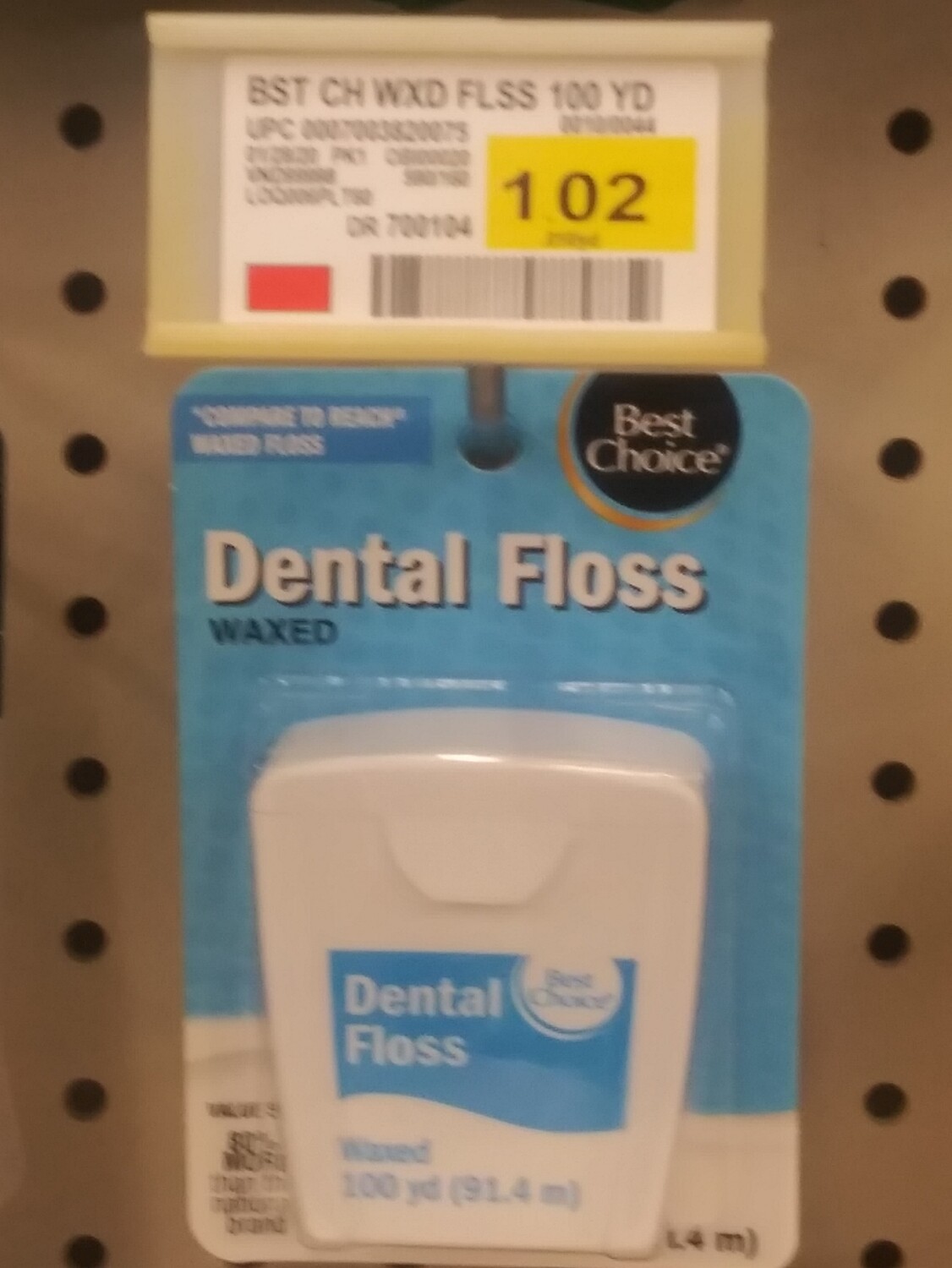Cash Saver: Dental Floss Waxed 100yd