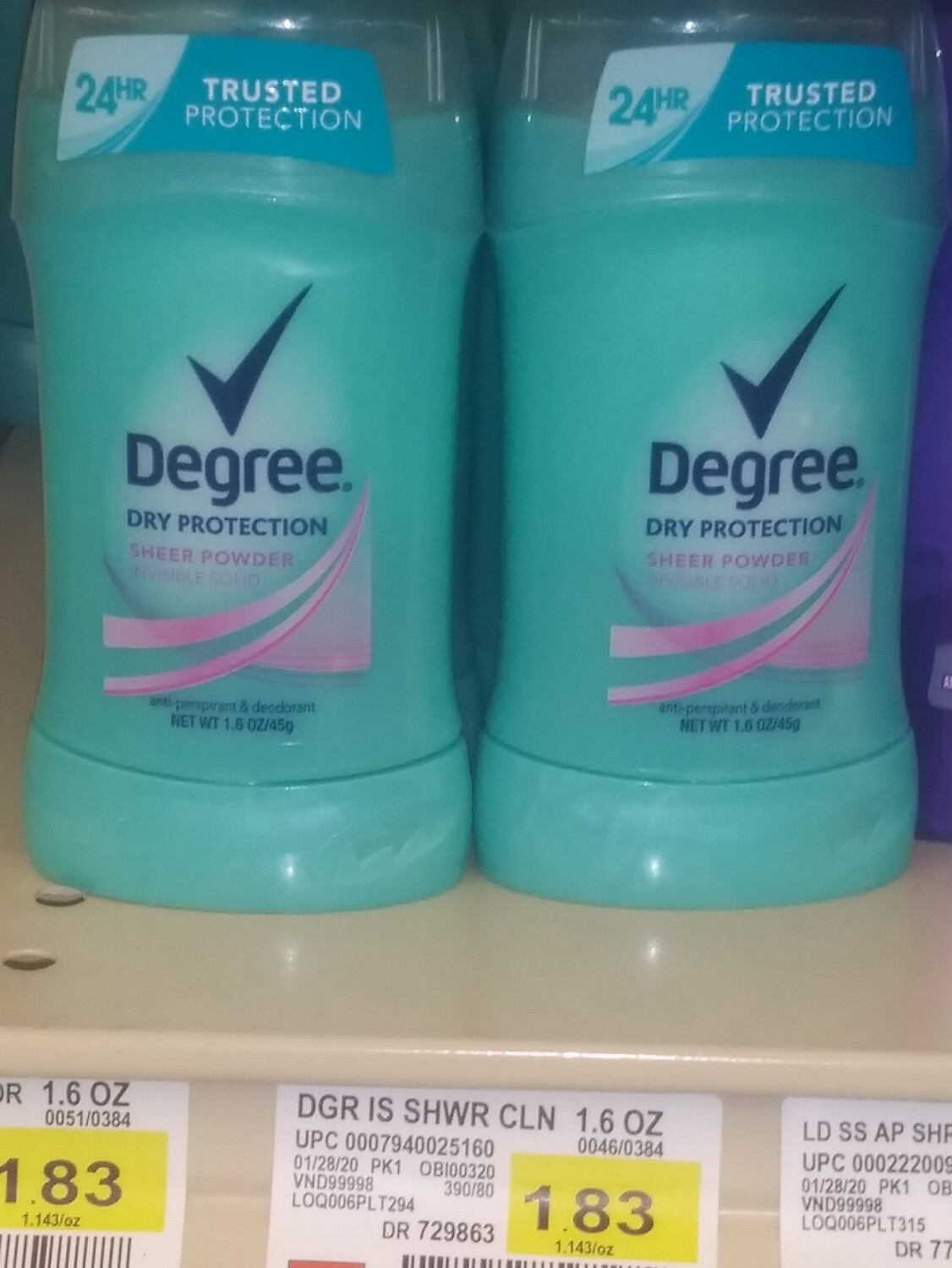 Cash Saver: Degree Deodorant 1.6oz