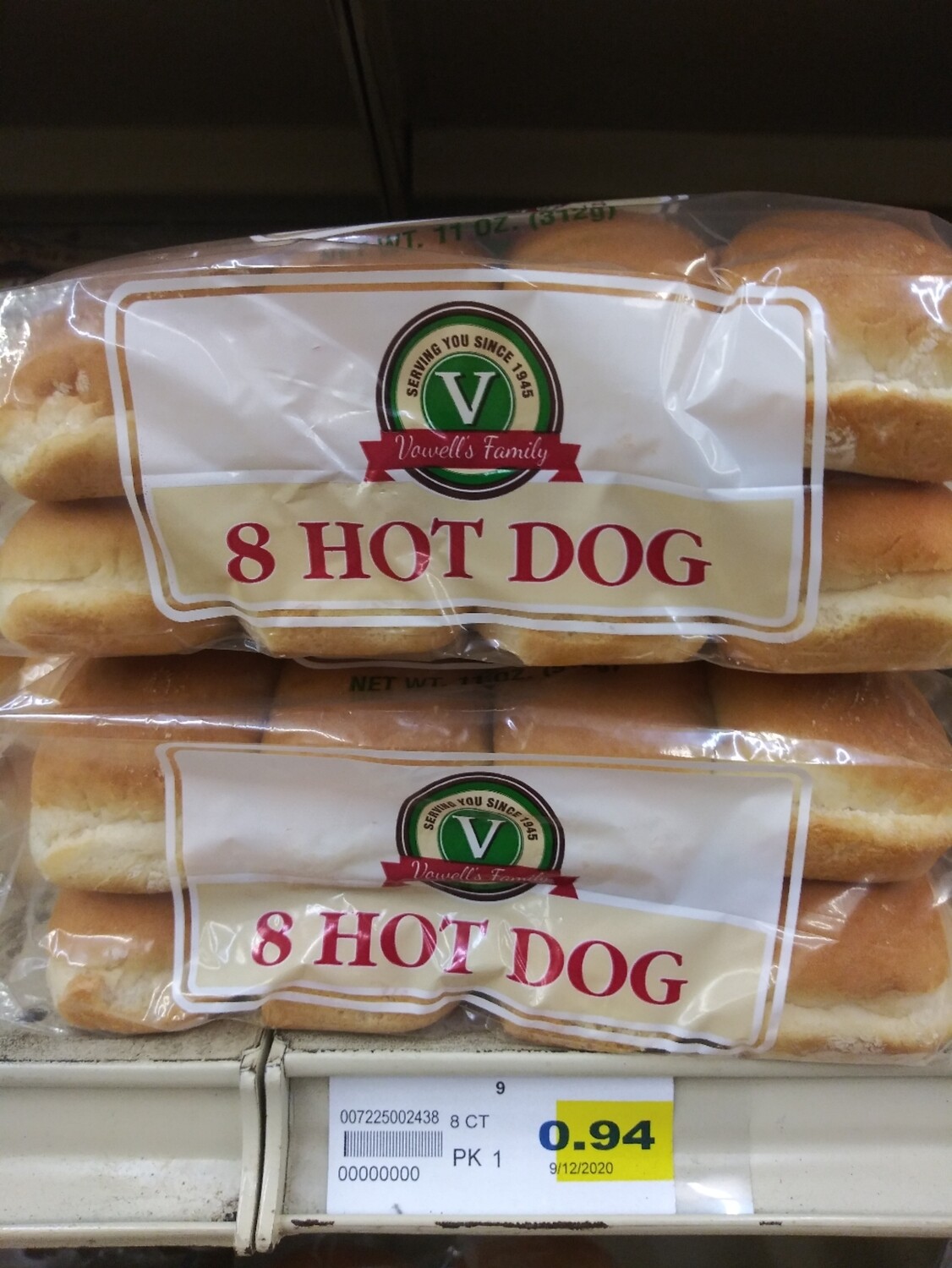 Cash Saver: Vowell's Family Hot Dog Buns 8count