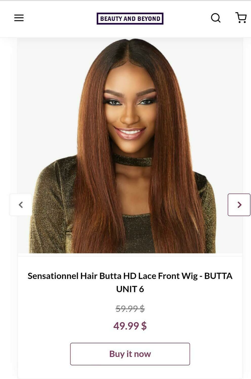 Sensational Hair Butta HD Lace front Wig- BUTTA UNIT 6