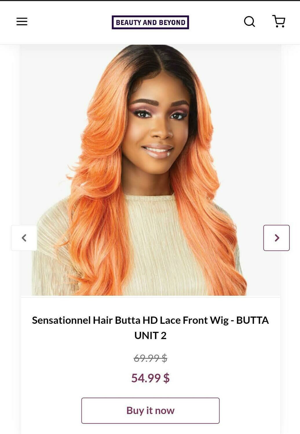 Sensational Hair Butta HD Lace Front Wig- BUTTA UNIT 2