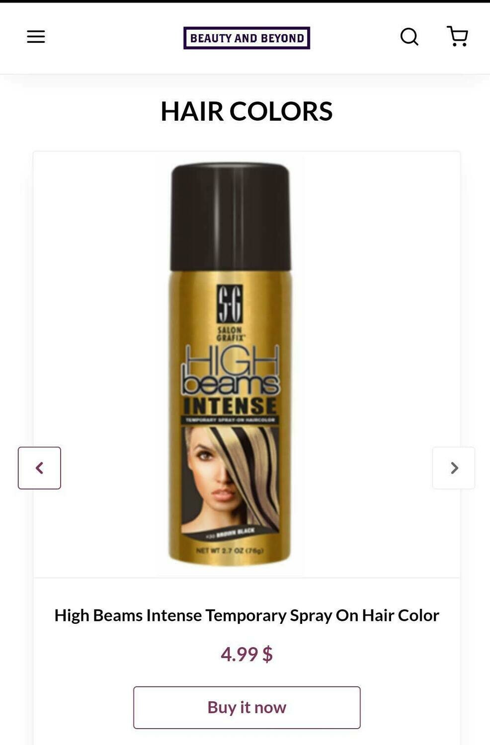 High Beams Intense Temporary Spray On Hair Color
