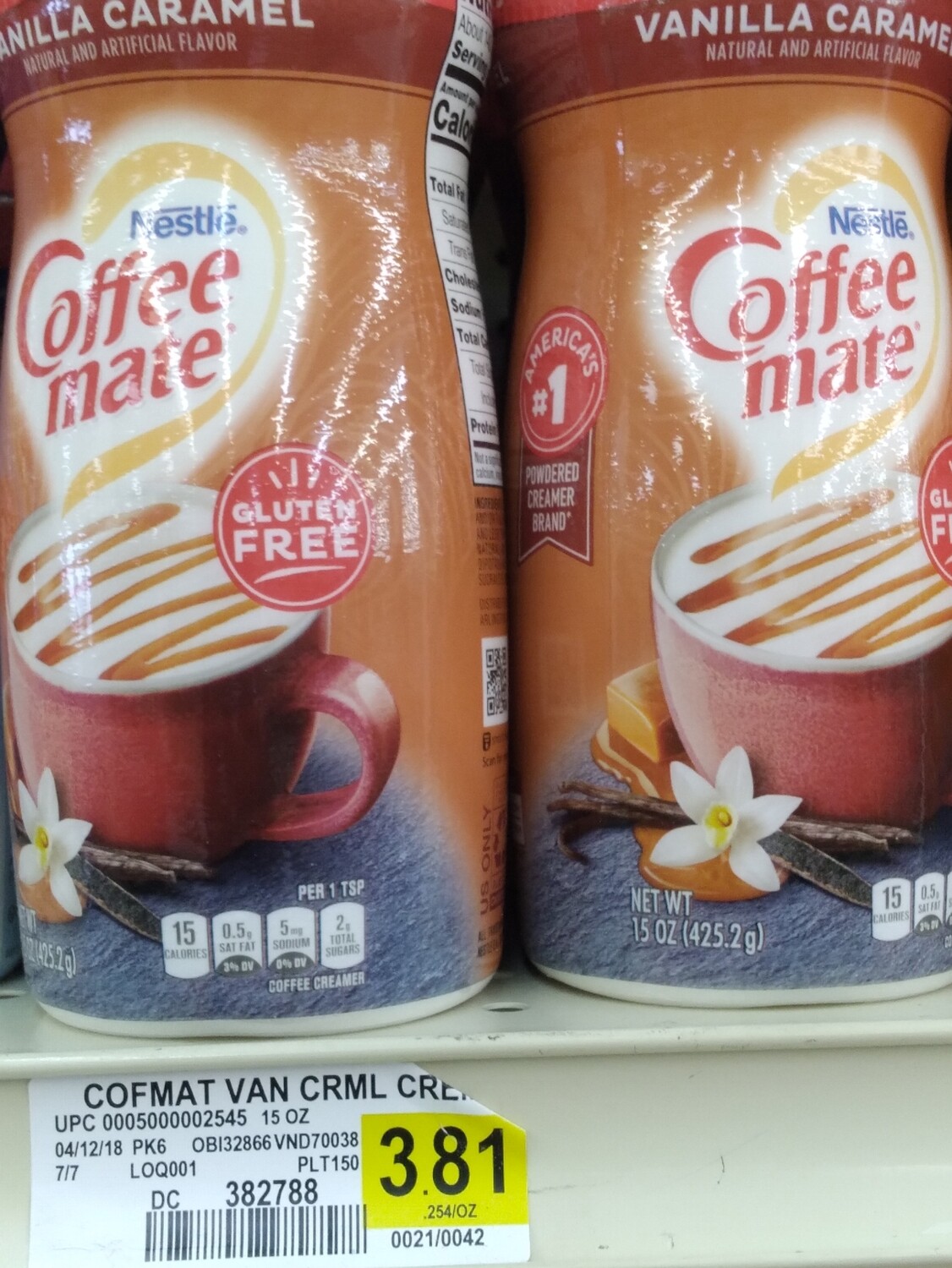 Coffee Mate Vanilla Caramel 15oz
