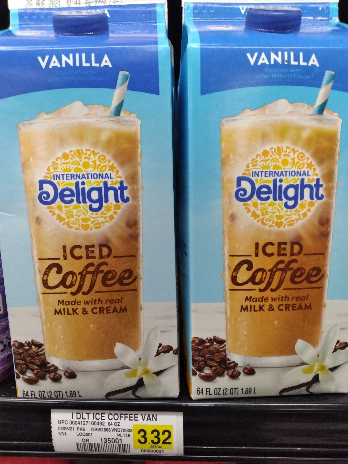 International Delight Iced Coffee Vanilla 64oz