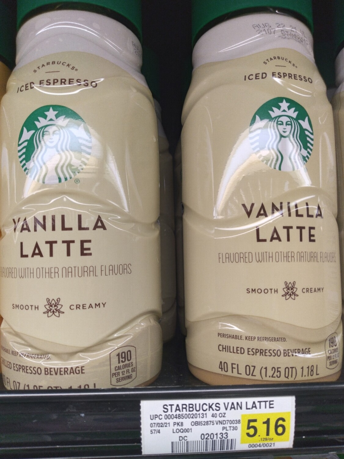Starbucks Vanilla Latte 40oz