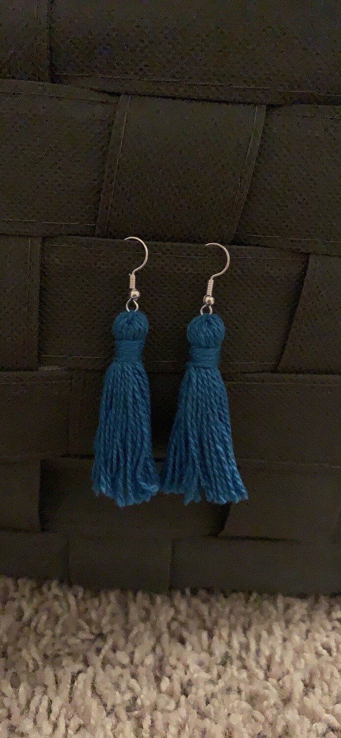 Light Blue tassel Earings