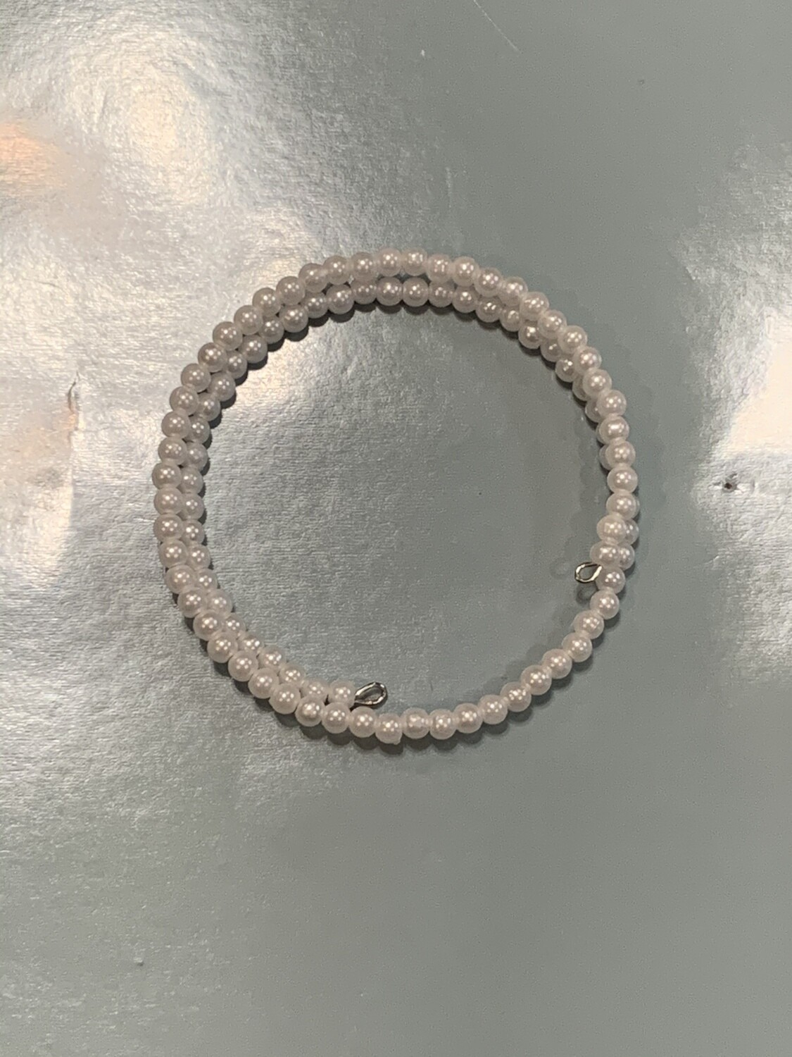 Small pearl bangle bracelet