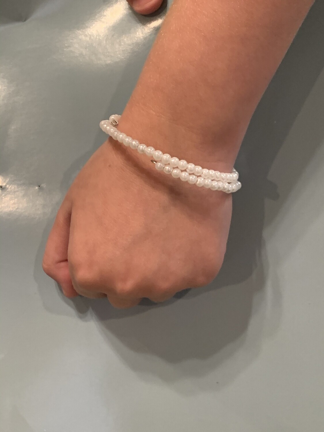 Small pearl bangle bracelet
