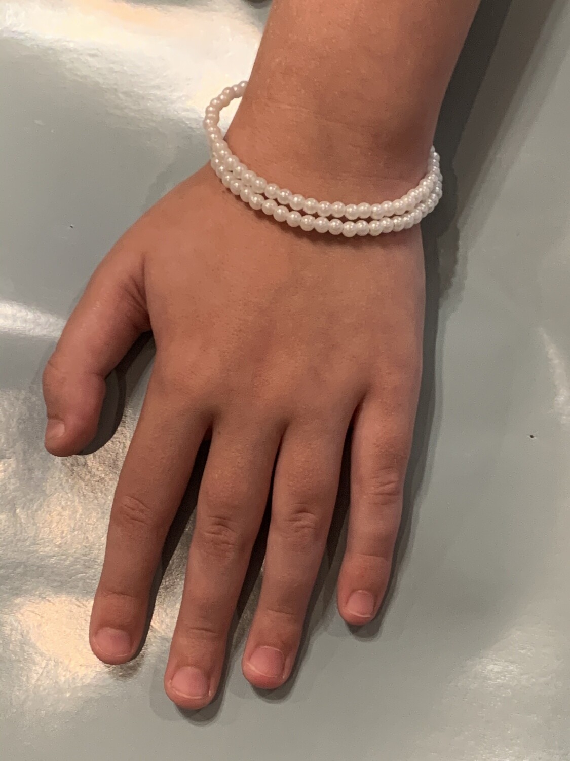 Small pearl bangle bracelet