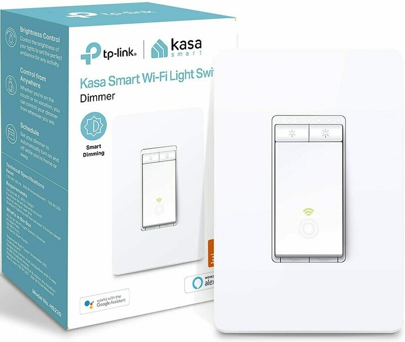 Dimmer Switch by TP-Link, Single Pole, Needs Neutral Wire,WiFi Light Switch for LED Lights, Works with Alexa and Google Assistant,UL Certified, 1-Pack(HS220)
