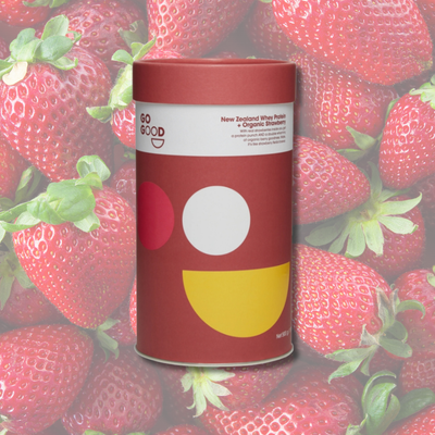 Whey Protein Powder, Different flavors options: Organic Strawberry