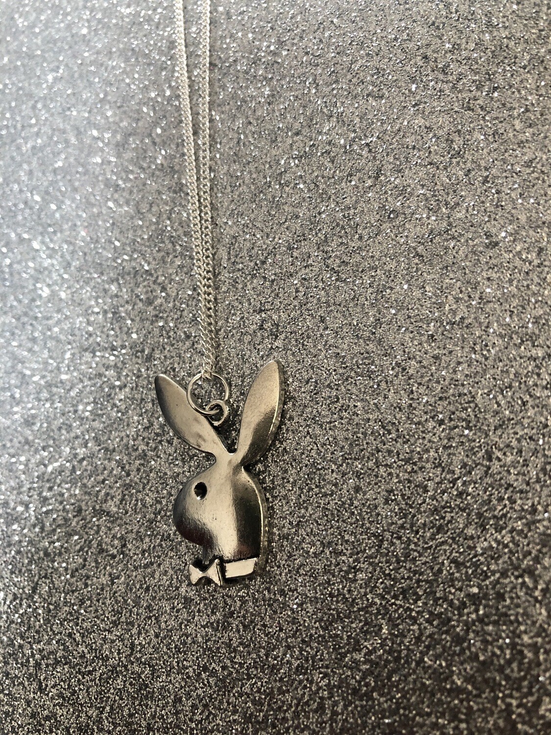 Silver Plated Playboy Necklace/ earrings