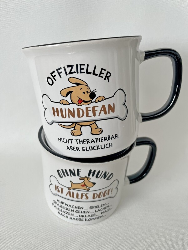 Tasse "Hundefan" oder "ohne Hund ist alles doof"