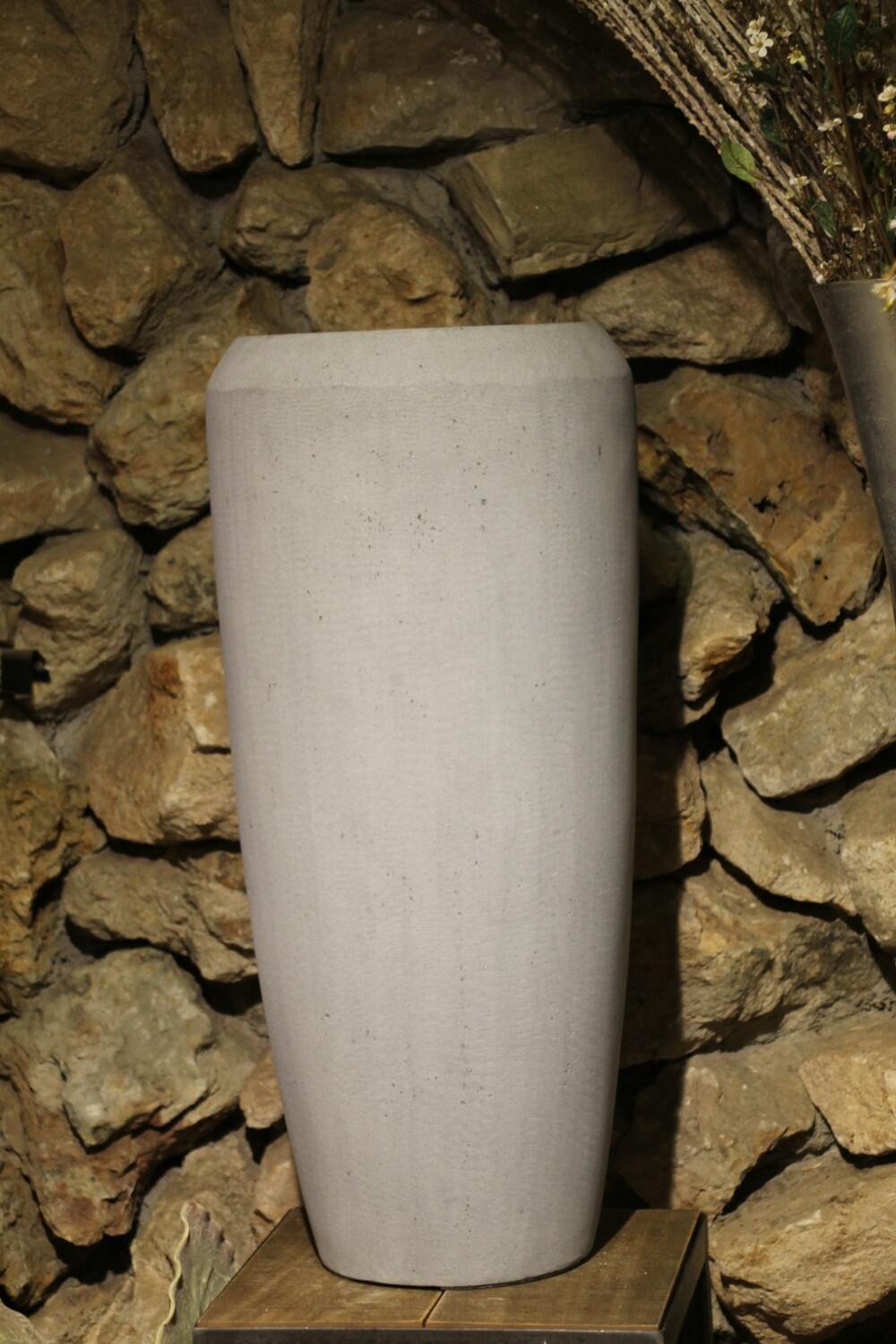 Großgefäß Vase Zement Optik 75 cm hoch