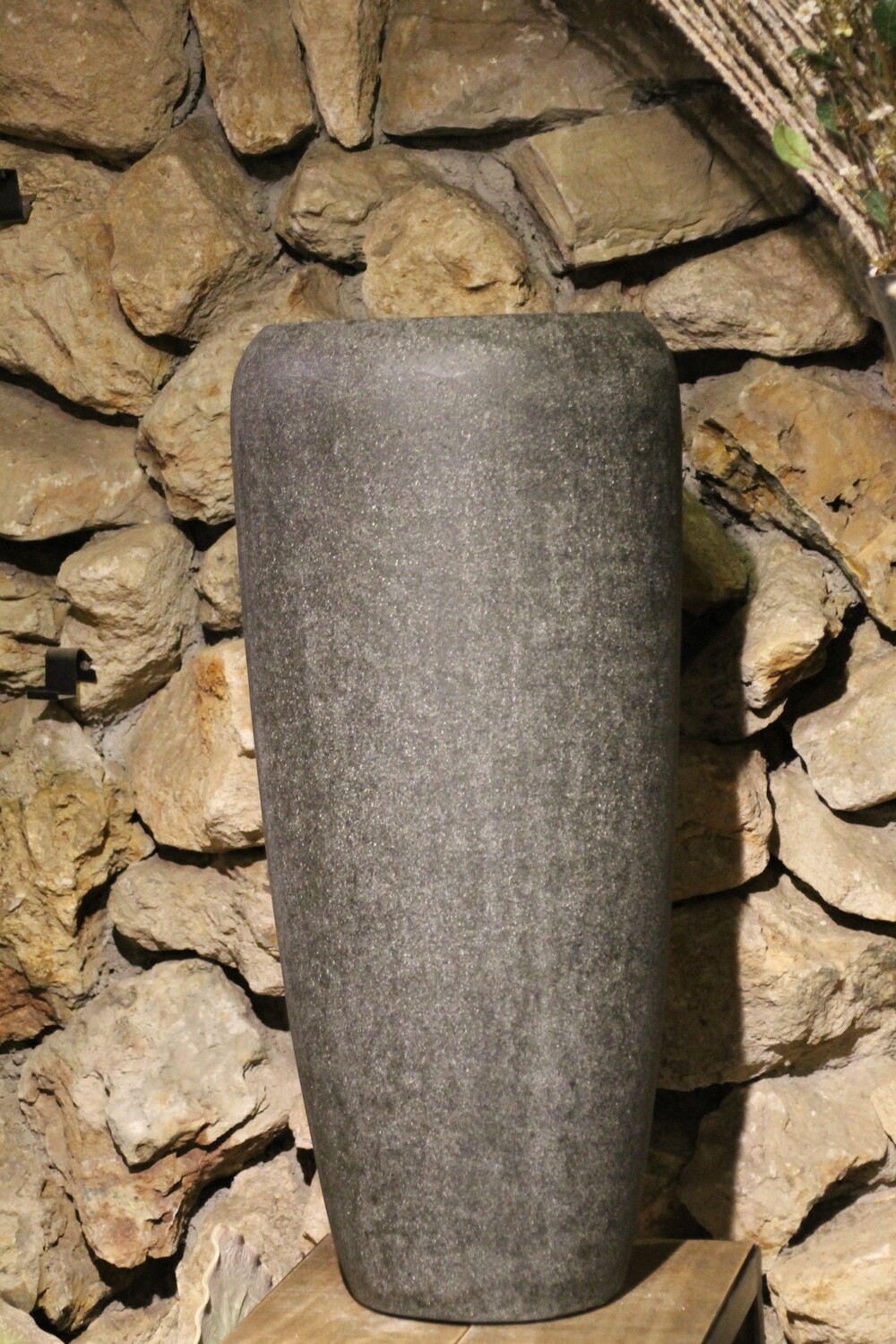Großgefäß Vase steingrau 75 cm hoch
