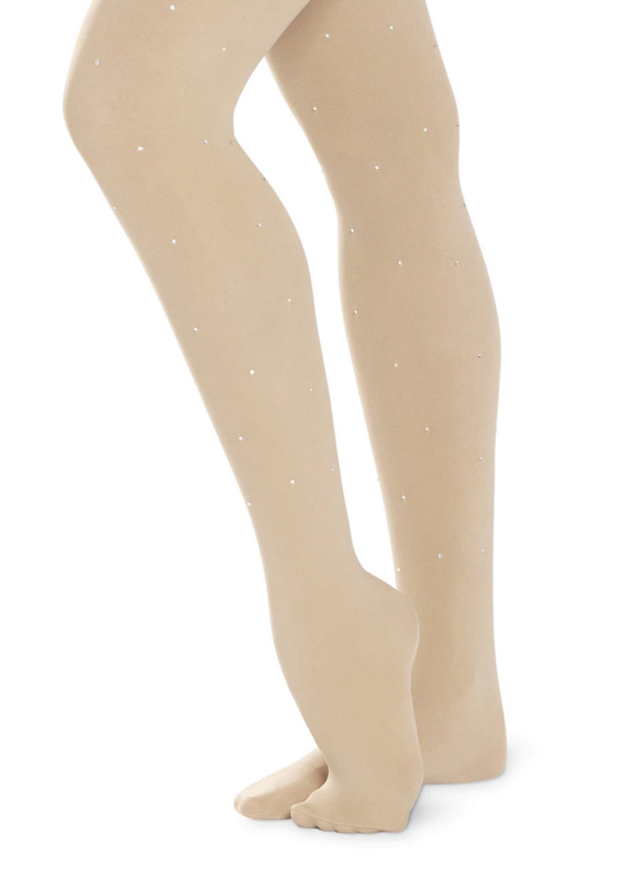 Rhinestone Tan Tights