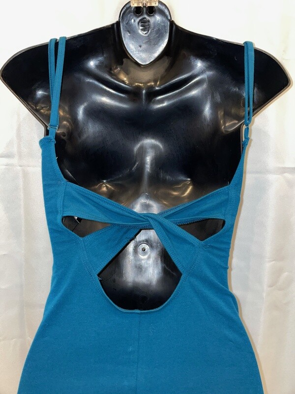 Theatrical Cotton Leo Twist Back Teal Leo - Large Adult