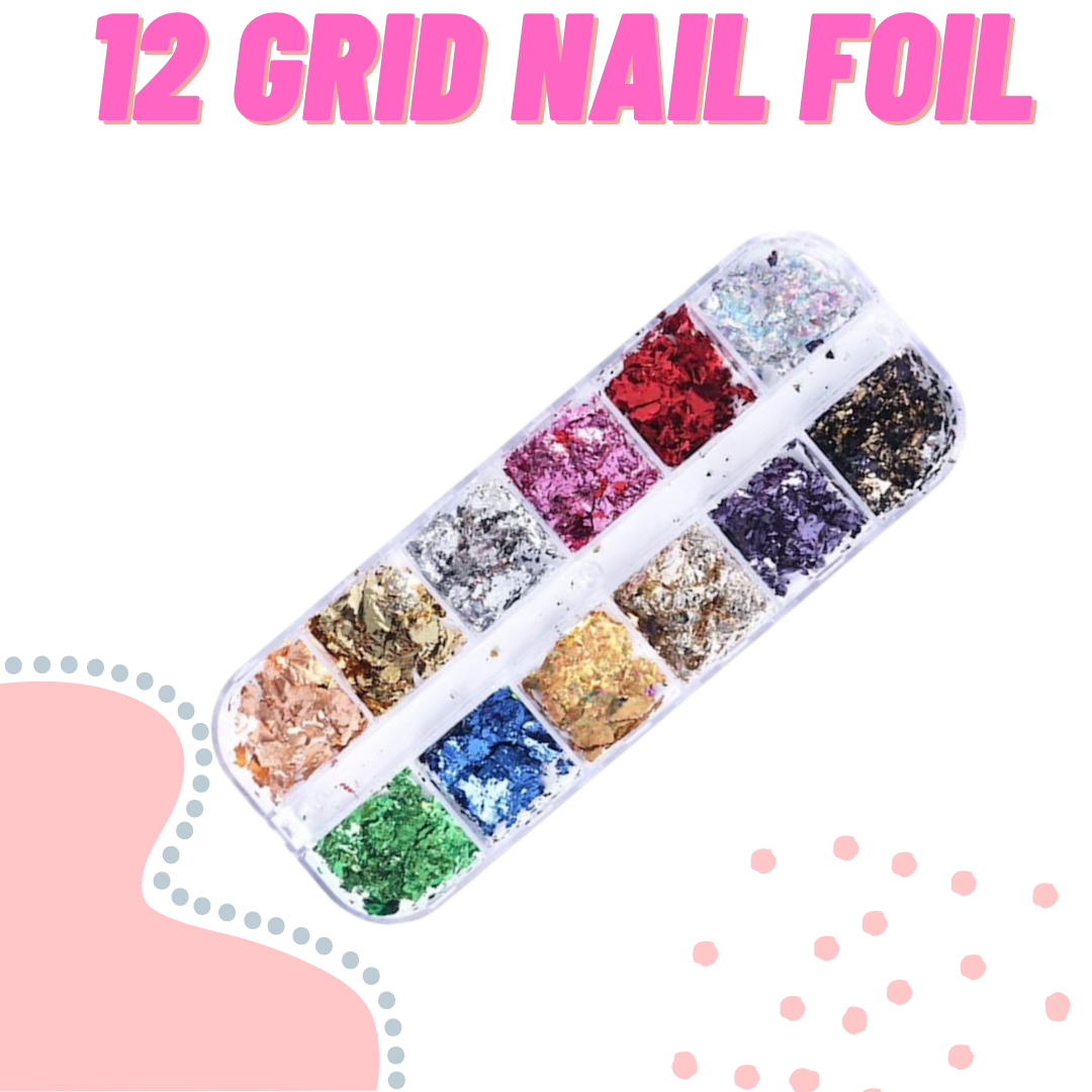 12 COLOUR NAIL FOIL
