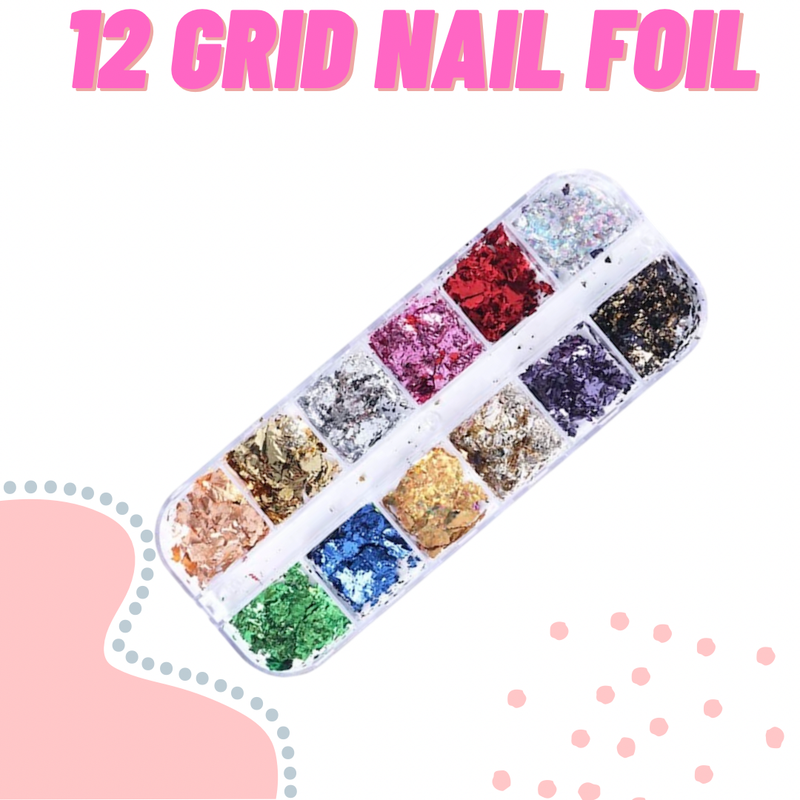 12 COLOUR NAIL FOIL