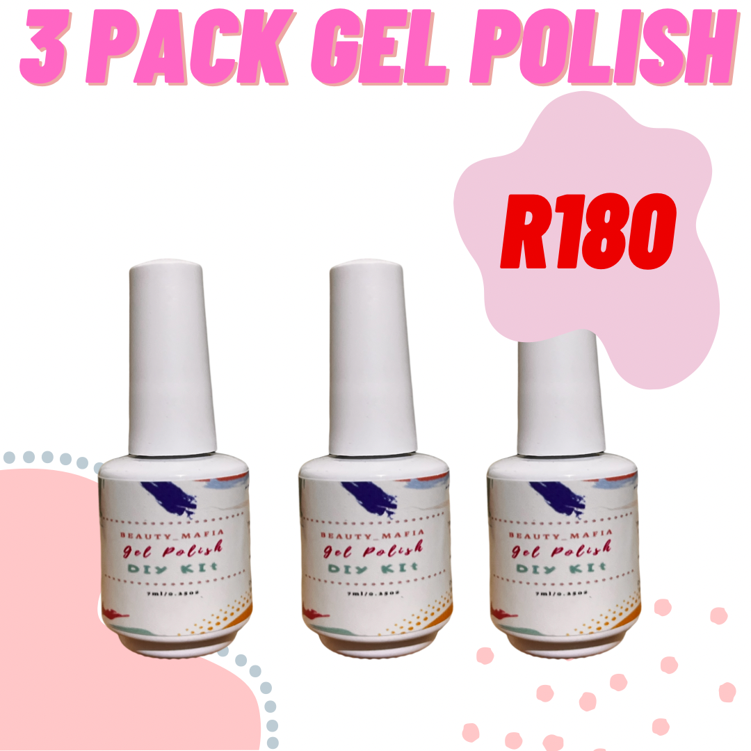 3 PACK GEL POLISH COLOURS