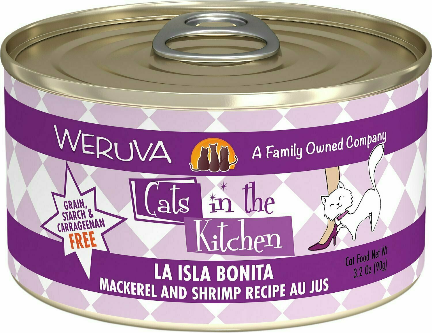 Weruva Cats in the Kitchen La Isla Bonita Mackerel &amp; Shrimp Au Jus Grain-Free Wet Cat Food - 3.2 oz.
